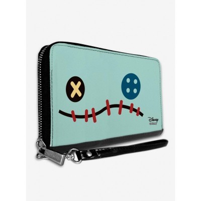Disney Lilo & Stitch Scrump Face Premium Vegan Leather Zip Wallet