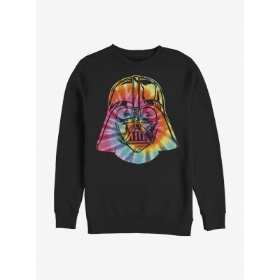 Star Wars Darth Vader Tie Dye Crewneck Sweatshirt - Black Men's