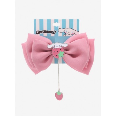 Cinnamoroll Sweet Berry Dusty Rose Triple-Layer Hair Bow for Girls