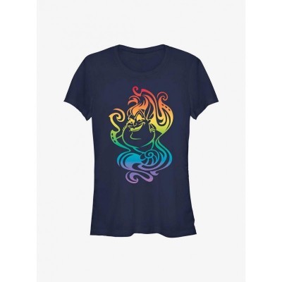 Disney Ursula Villain Pride Badge T-Shirt - Junior Blue