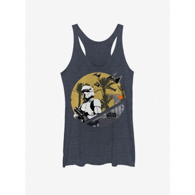 Star Wars Inspired Scarif Circle Girls Tank Top - Blue