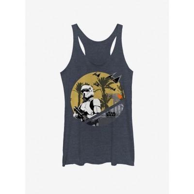 Star Wars Inspired Scarif Circle Girls Tank Top - Blue