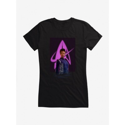 Star Trek Discovery T-Shirt for Girls - Pink Michael Burnham Design