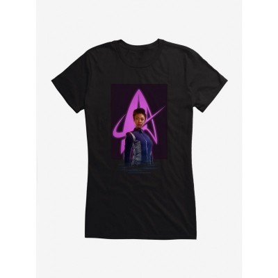 Star Trek Discovery T-Shirt for Girls - Pink Michael Burnham Design