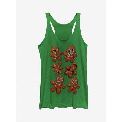 Star Wars Holiday Gingerbread Cookie Grey Tank Top for Girls