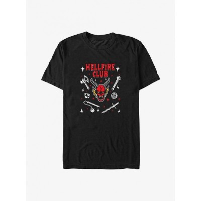 Stranger Things Hellfire Club Demon Graphic Big & Tall T-Shirt - Black