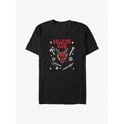 Stranger Things Hellfire Club Demon Graphic Big & Tall T-Shirt - Black