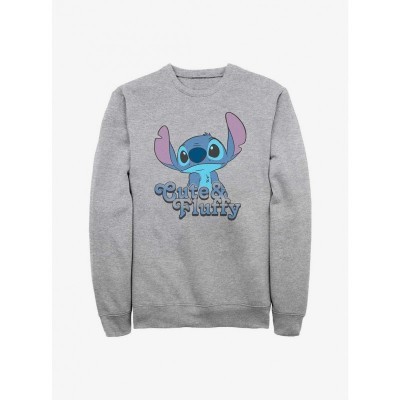 Disney Fluffy Stitch Unisex Sweatshirt - Grey