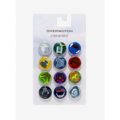 Overwatch Character Metal Buttons Set of 12