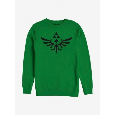 Nintendo Green Triumphant Triforce Crewneck Sweatshirt for Men