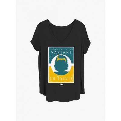 Marvel's I'm Sylvie Plus Size T-Shirt for Girls - Black