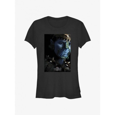 Marvel Black Panther Movie Poster T-Shirt for Girls - Attuma Design in Black