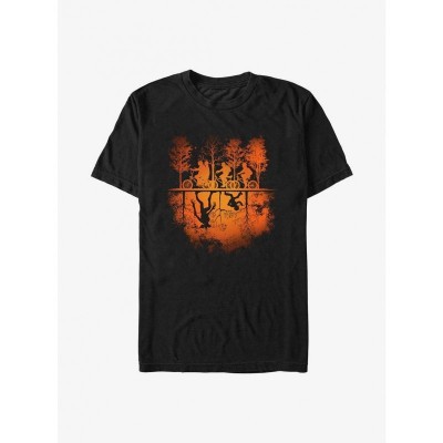 Stranger Things The Upside Down Pumpkin Unisex T-Shirt - Black