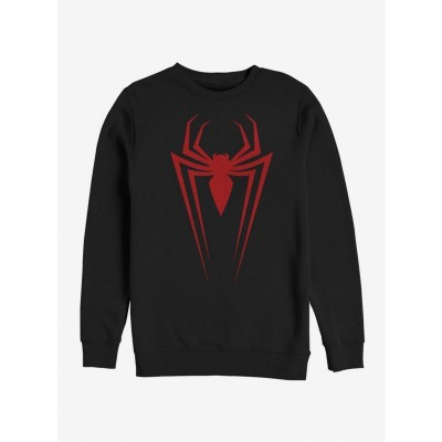 Marvel Men's Long Spider-Man Cotton Sweatshirt - Black