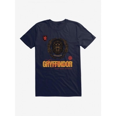 Harry Potter Gryffindor Crest Motto Unisex T-Shirt - Blue