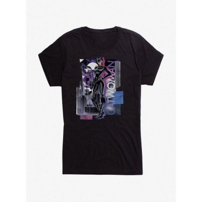 DC Comics Catwoman T-Shirt for Girls - Lightweight City Girl Tee