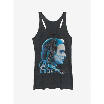 Marvel Black Widow Avengers Endgame Silhouette Tank Top for Girls - Black