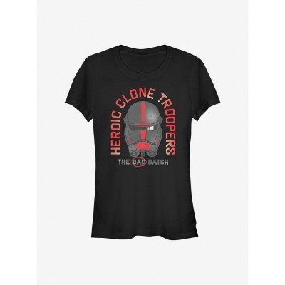 Star Wars Bad Batch Heroic Design T-Shirt for Girls - Black