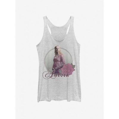 Disney Maleficent: Evil Mistress Aurora Junior Cotton Blend Tank Top - White