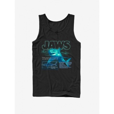 Shark Blueprint Tank Top - Black Unisex