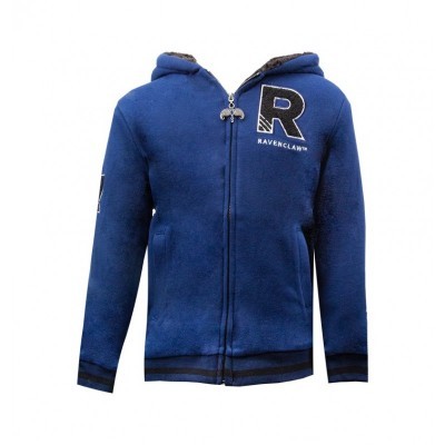 Ravenclaw Kids Fleece Hoodie with Embroidered 'R'