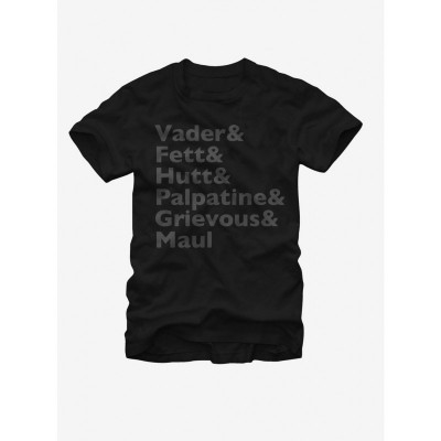 Star Wars Dark Side Trio: Darth Vader, Boba Fett, Jabba the Hutt Black Tee