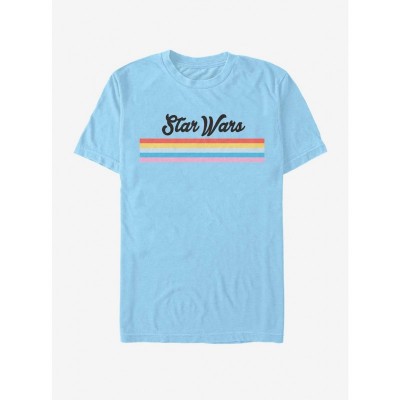 Star Wars Retro Stripe T-Shirt - Blue, Men's Lightweight Comfort