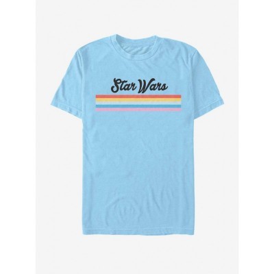 Star Wars Retro Stripe T-Shirt - Blue, Men's Lightweight Comfort