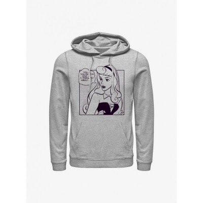 Disney Aurora Hoodie for Men - Grey Comfortable Comic Sweatshirt