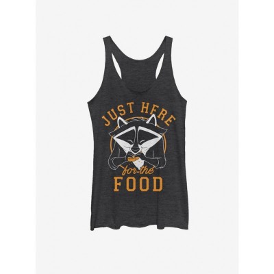 Disney Pocahontas Meeko Food-Themed Girls Tank Top - Black