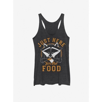 Disney Pocahontas Meeko Food-Themed Girls Tank Top - Black