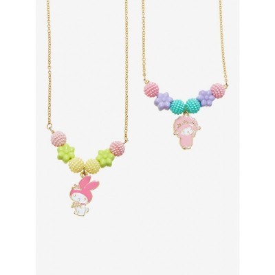 My Melody & My Sweet Piano Bestie Pastel Charm Necklace Set
