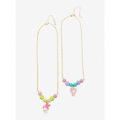 My Melody & My Sweet Piano Bestie Pastel Charm Necklace Set