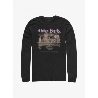 Outer Banks Themed Black Long-Sleeve T-Shirt for Men