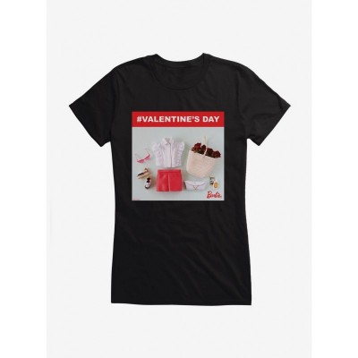 Barbie Valentine's Day Cotton Ruffles T-Shirt for Girls