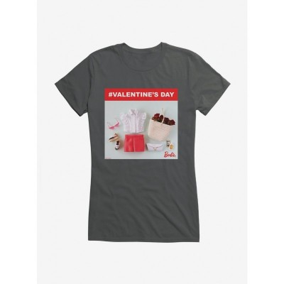 Barbie Valentine's Day Cotton Ruffles T-Shirt for Girls