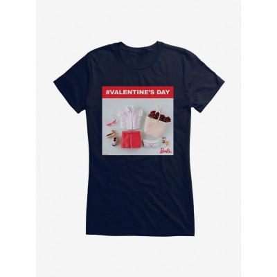 Barbie Valentine's Day Cotton Ruffles T-Shirt for Girls