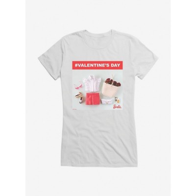 Barbie Valentine's Day Cotton Ruffles T-Shirt for Girls