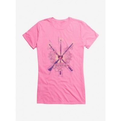 Harry Potter Enthusiast Pink Wands Tee for Girls