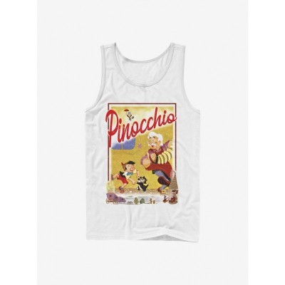 Disney Pinocchio Storybook Inspired Tank Top - White Men's