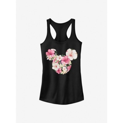 Disney Tropical Mickey Mouse Girls Tank Top - Black