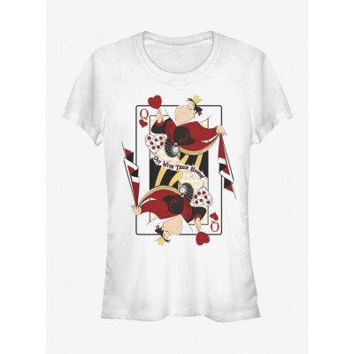 Disney Girls Wonderland Queen of Hearts T-Shirt - Junior Sizes White