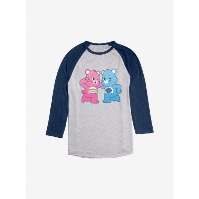 Care Bears Cheer & Grumpy Cool Raglan T-Shirt - Blue Men's Size