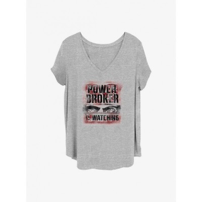 Marvel Power Broker The Falcon and Winter Soldier T-Shirt for Girls - Grey Plus Size