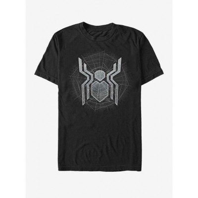 Marvel Far From Home Spider-Man Web Logo T-Shirt - Men's Black