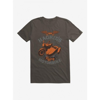 Harry Potter Hagrid Flying Motorbike Bronze Emblem Unisex T-Shirt - Black