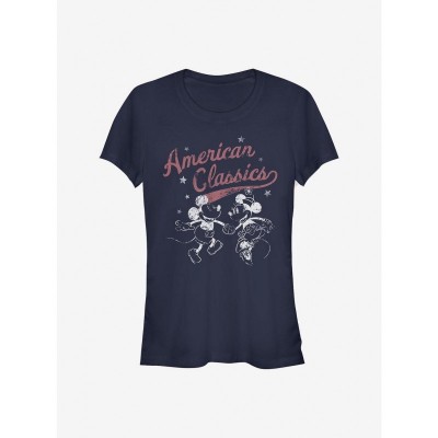 Disney Classic Girls T-Shirt - Blue Mickey Mouse Design