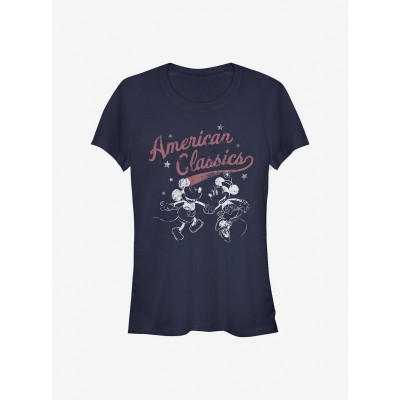 Disney Classic Girls T-Shirt - Blue Mickey Mouse Design