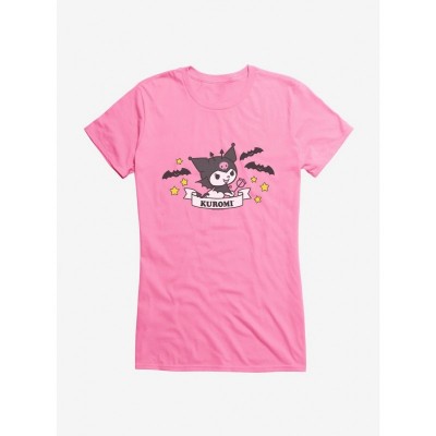 Kuromi Halloween Stars Bats Tee for Girls