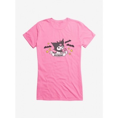 Kuromi Halloween Stars Bats Tee for Girls